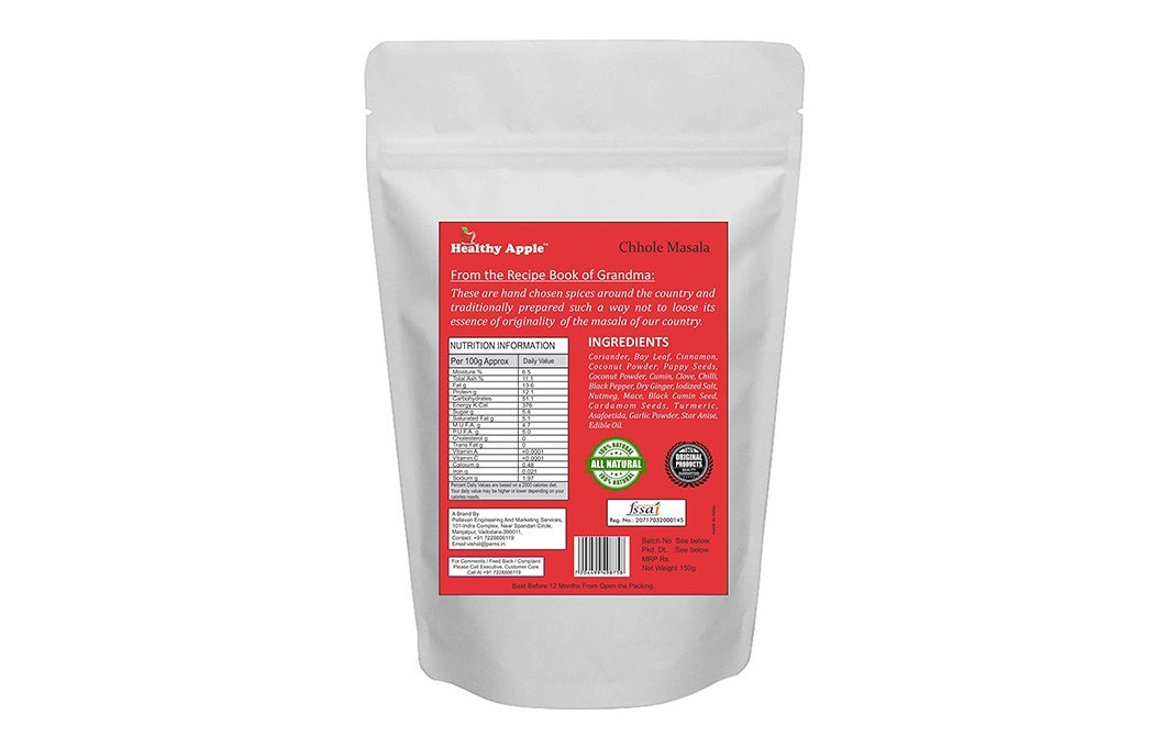 Healthy Apple Chhole Masala    Pack  150 grams